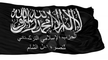 Turkistan Islamic Party In Syria Flag, Isolated On White Background, 3D Rendering