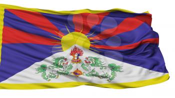 Tibet Flag, Isolated On White Background, 3D Rendering