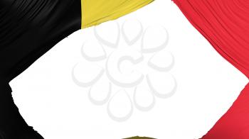Divided Belgium flag, white background, 3d rendering