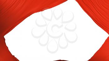 Divided Hong Kong flag, white background, 3d rendering