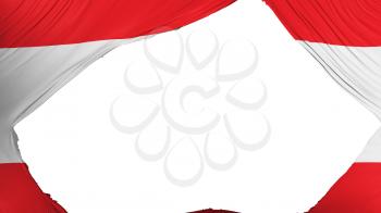 Divided Lebanon flag, white background, 3d rendering