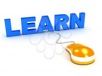 Royalty Free Clipart Image of an E-Learning Concept