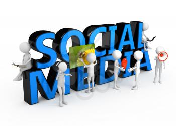 Royalty Free Clipart Image of a Social Media Concept