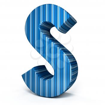 Royalty Free Clipart Image of a Blue Letter