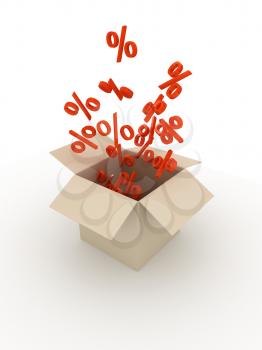 Royalty Free Clipart Image of a  Box