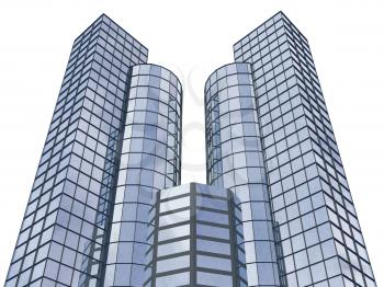 Royalty Free Clipart Image of Skyscrapers