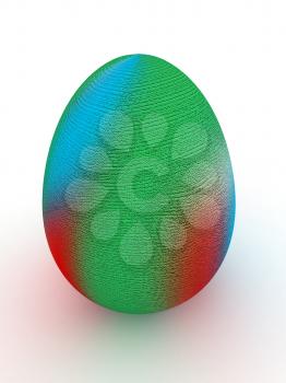 Royalty Free Clipart Image of a Colorful Egg