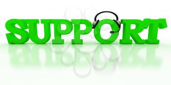 Royalty Free Clipart Image of the Word Support