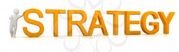 Royalty Free Clipart Image of the Word Strategy