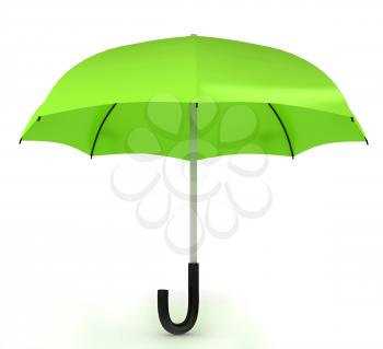 Royalty Free Clipart Image of a Green Umbrella