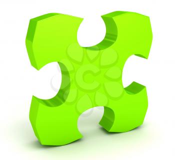 Royalty Free Clipart Image of a Puzzle Piece