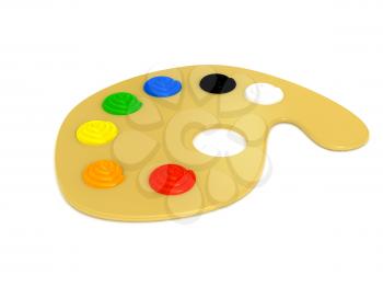 Royalty Free Clipart Image of a Paint Palette