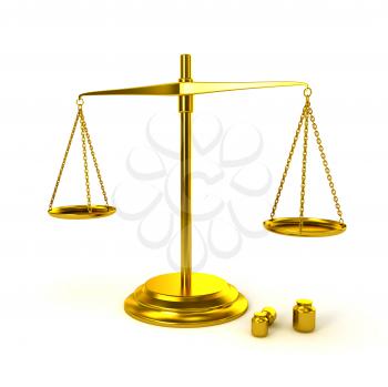 Royalty Free Clipart Image of a Pharmaceutical Gold Scale
