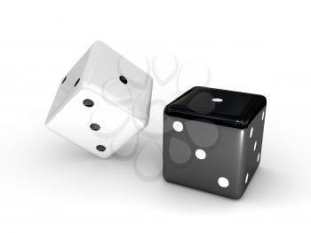 Royalty Free Clipart Image of Two Dice