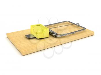 Royalty Free Clipart Image of a Mousetrap