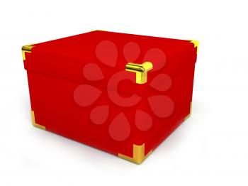 Royalty Free Clipart Image of a Red Box