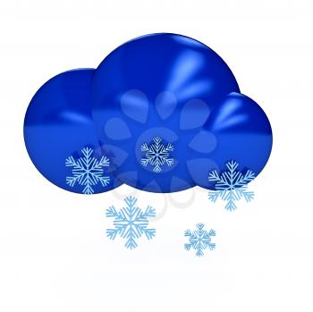 Royalty Free Clipart Image of a Snow Cloud