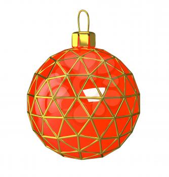 Christmas balls of various colors. 3d illustration.
