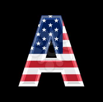 Royalty Free Clipart Image of an American 'A'