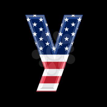 Royalty Free Clipart Image of an American Flag 'y'