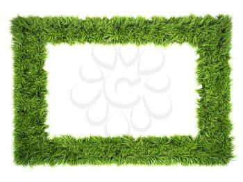 Royalty Free Clipart Image of a Grass Frame