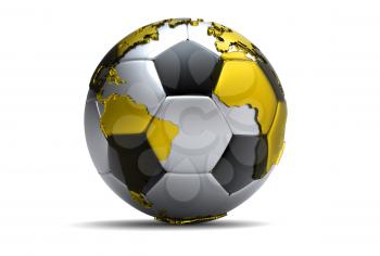 Royalty Free Clipart Image of a Soccer Earth