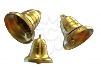 Royalty Free Clipart Image of Golden Bells
