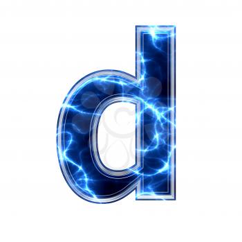 3d electric letter isolated on a white background - d