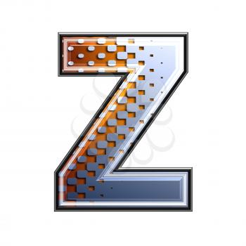3d letter with abstract texture - z