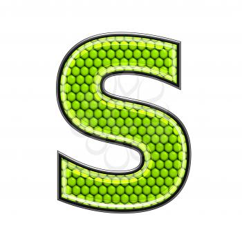 Abstract 3d letter with reptile skin texture - S