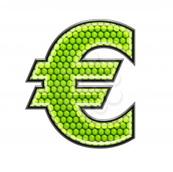 Abstract 3d currency sign with reptile skin texture - euros