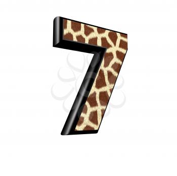 3d digit with giraffe fur texture - 7