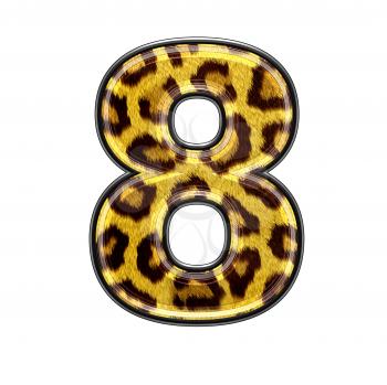 3d digit with panther skin texture - 8