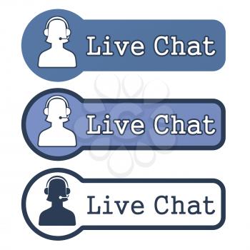 Website Element: Live Chat on White Background.