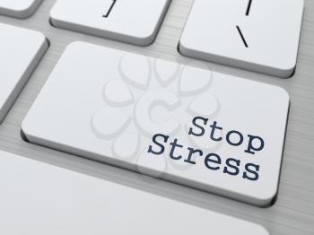 Stress Concept. Button on Modern Computer Keyboard.