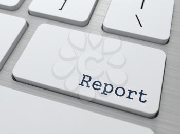 Report Concept. Button on Modern Computer Keyboard with Word Report on It.