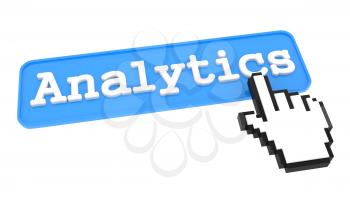 Analytics Button with  Hand Shaped mouse Cursor