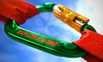 Explore More on Green Carabine with a Red Ropes. Selective Focus. 3D Render.