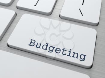 Budgeting - Business Concept. Button on Modern Computer Keyboard.