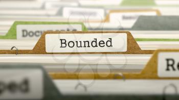 Bounded on Business Folder in Multicolor Card Index. Closeup View. Blurred Image. 3D Render.