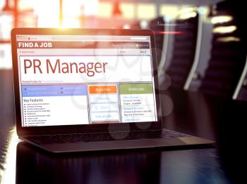 PR Manager - Job Find Concept. Headhunting Concept. 3D