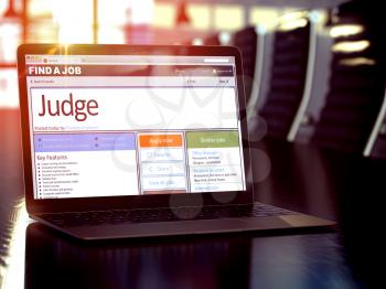 Judge - Job Searching Concept. Find a Job Concept. 3D Render.