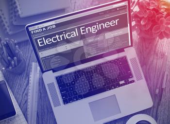 Electrical Engineer - Job Find Concept. Find a Job. 3D Render.