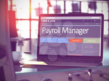 Payroll Manager - Job Find Concept. Jobs Concept. 3D