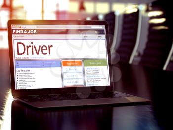 Driver - Get a New Employment Here. Headhunting Concept. 3D.