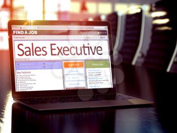 Sales Executive - Get a New Employment Here. Recruitment Concept. 3D.