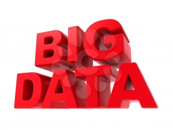 Big Data - Red Text Isolated on White. IT Concept.