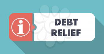 Debt Relief Concept in Flat Design with Long Shadows.