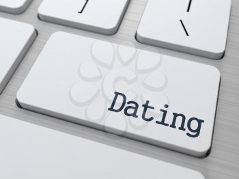 Dating Concept. Button on Modern Computer Keyboard with Word Partners on It.