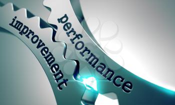 Royalty Free Clipart Image of Performance Improvement  Text on Gears